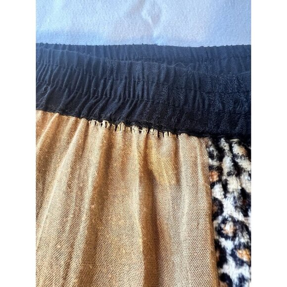 VTG Magram Patchwork Tiered XL Velvet Midi Boho Statement Eclectic Art To Wear - Picture 7 of 11